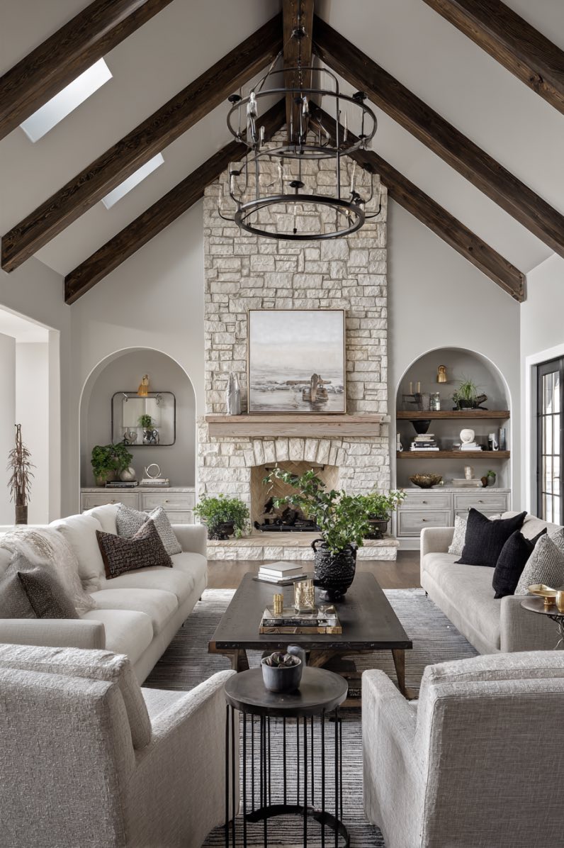 Elegant Comfort Beneath the Beams