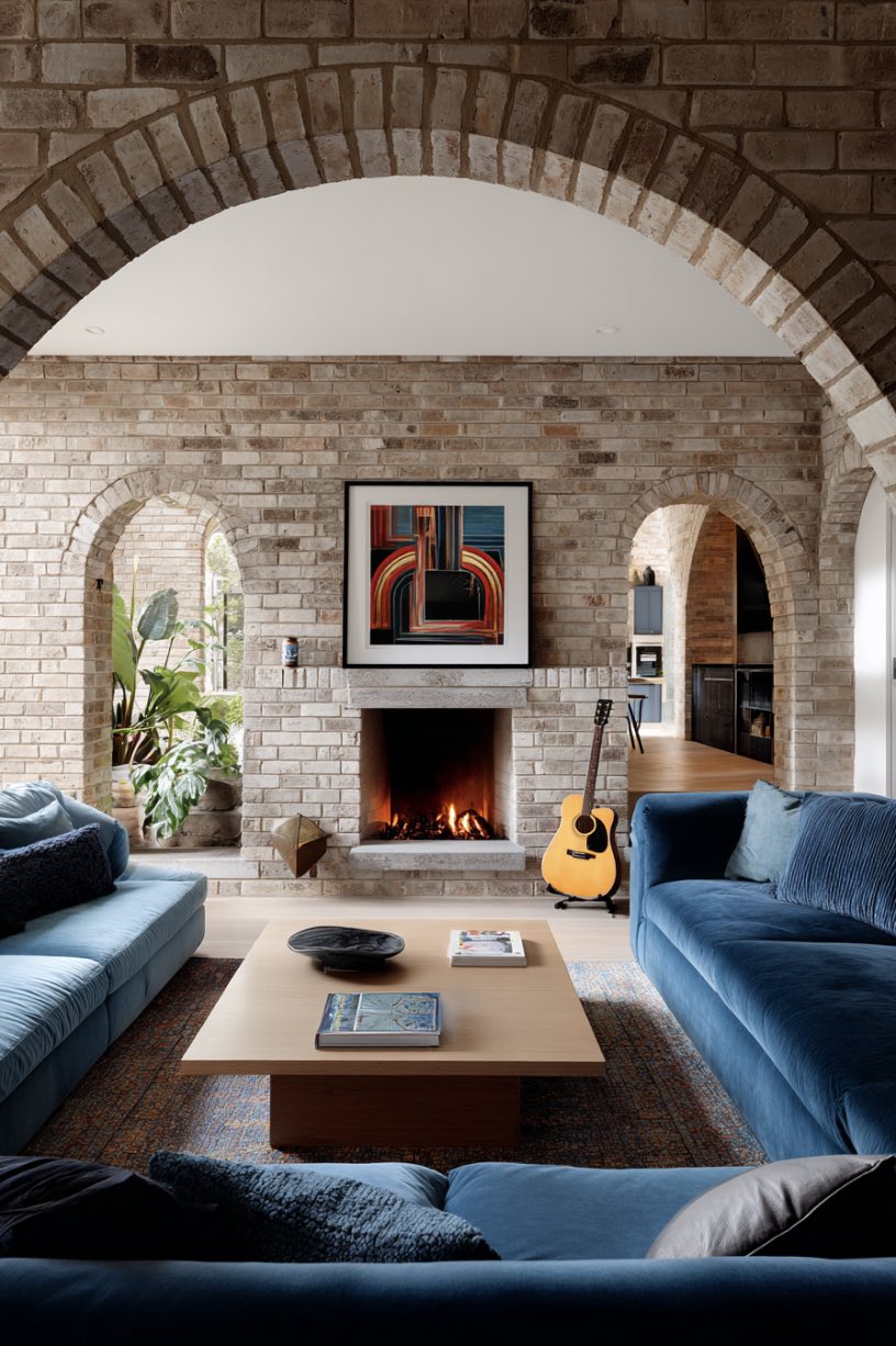 Arched Elegance with a Blue Twist