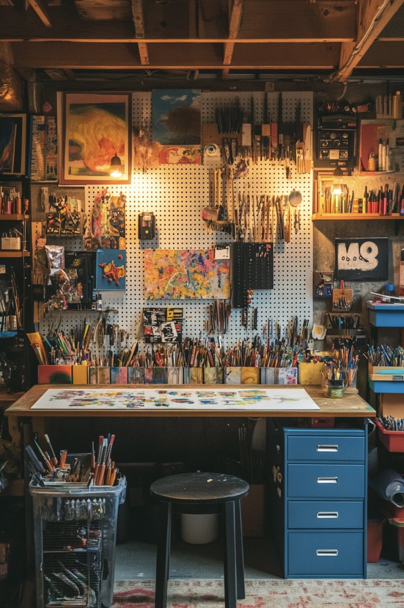 Artistic Workstation Wall