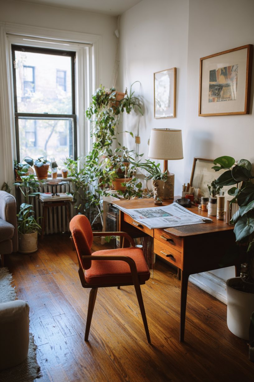 Cozy Corners with a Pop of Orange
