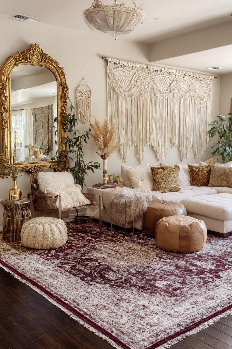 20 Stunning Boho Glam Living Room Ideas That Perfectly Blend Luxury and Free-Spirited Style