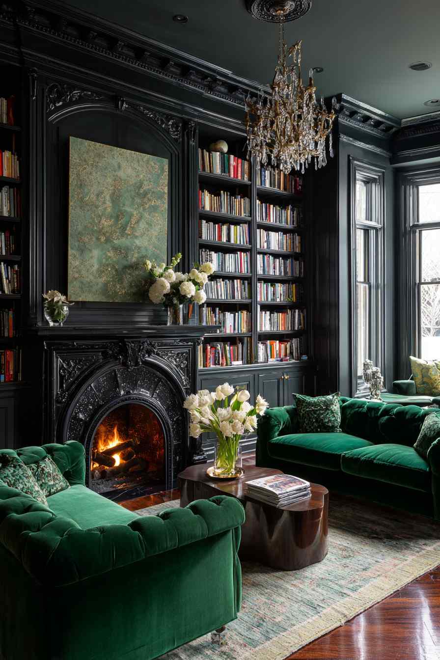 Moody Luxe Library
