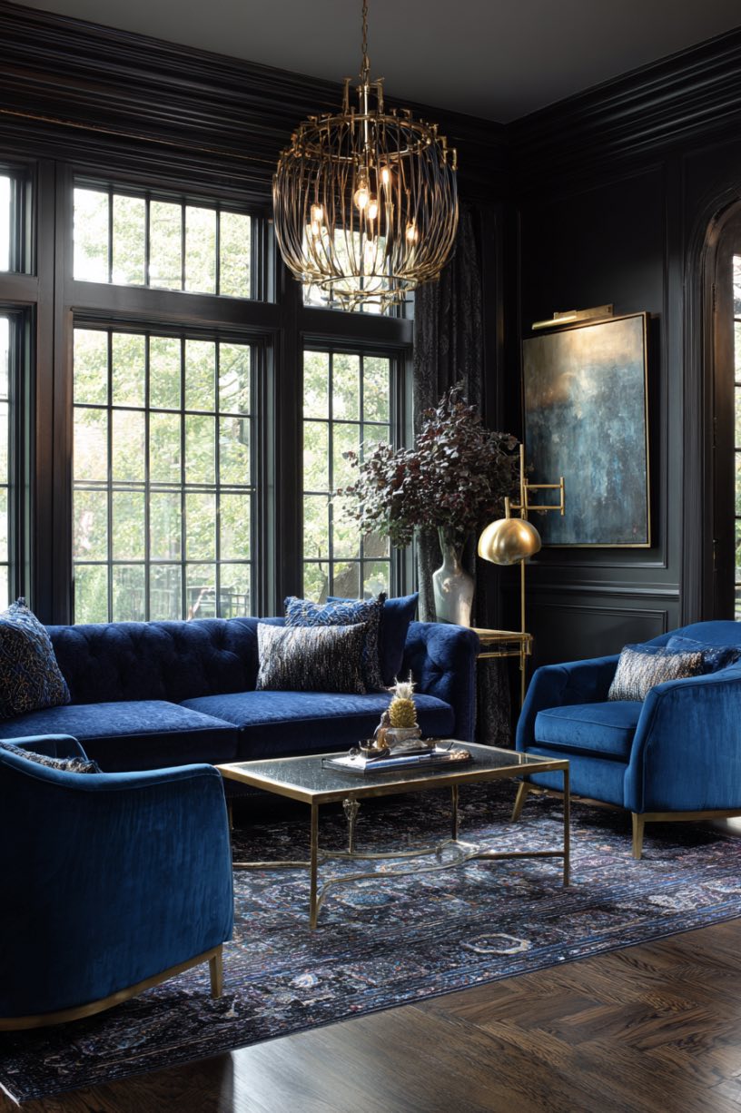 Velvet Blues and Golden Glow