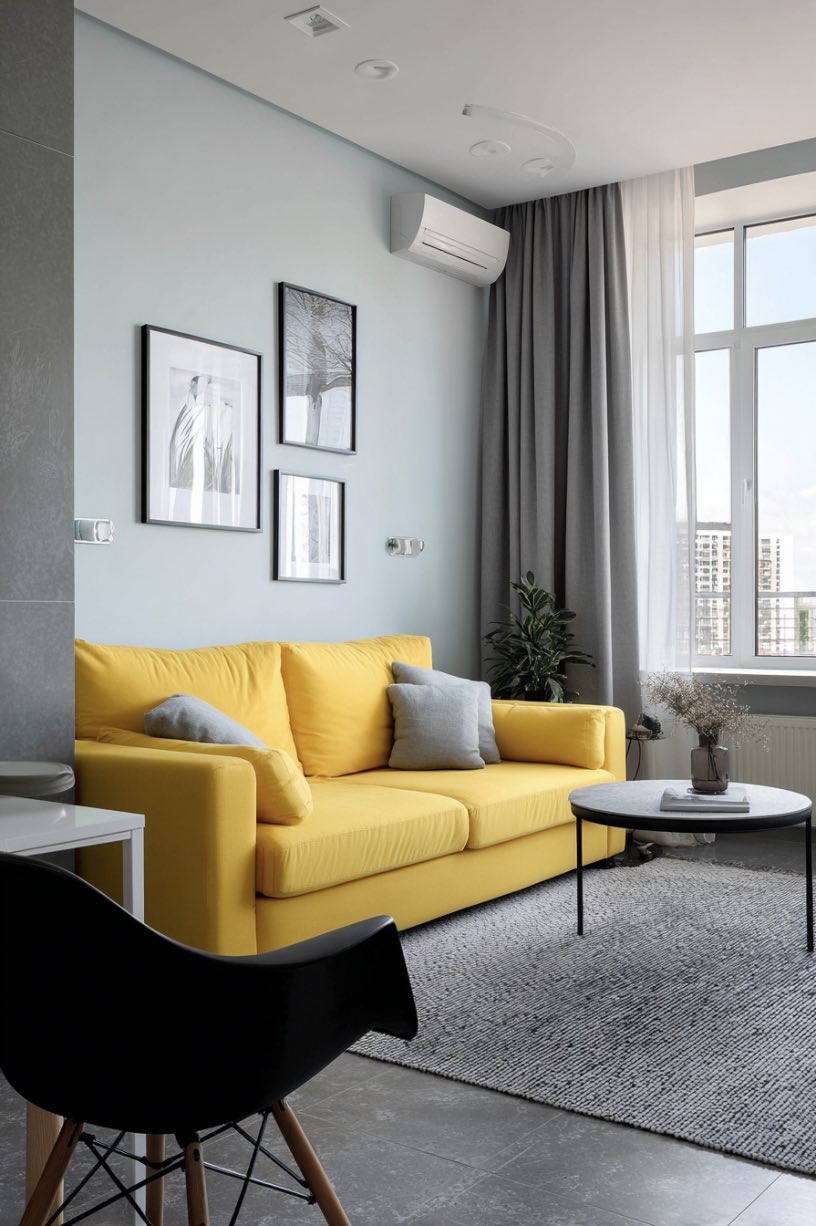 Bold Yellow Meets Cool Calm