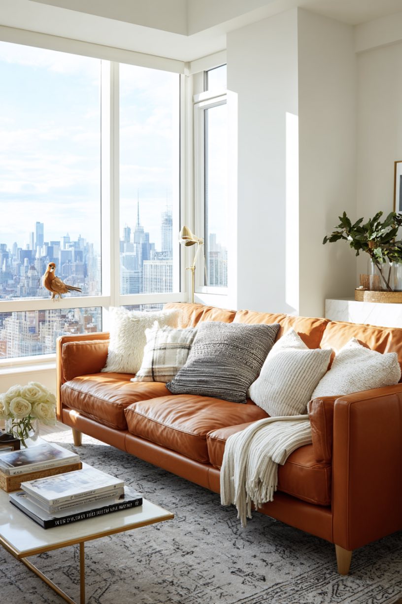 Sky-High Style with a Pop of Orange
