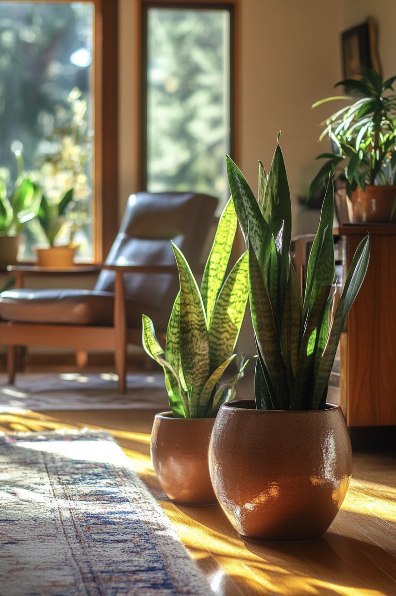 Houseplants in Ceramic Planters