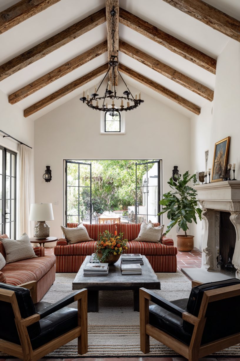 Striped Sofas and Sunlit Charm