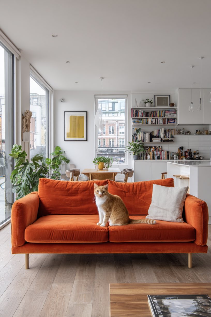 Sunlit Scene with Feline Charm