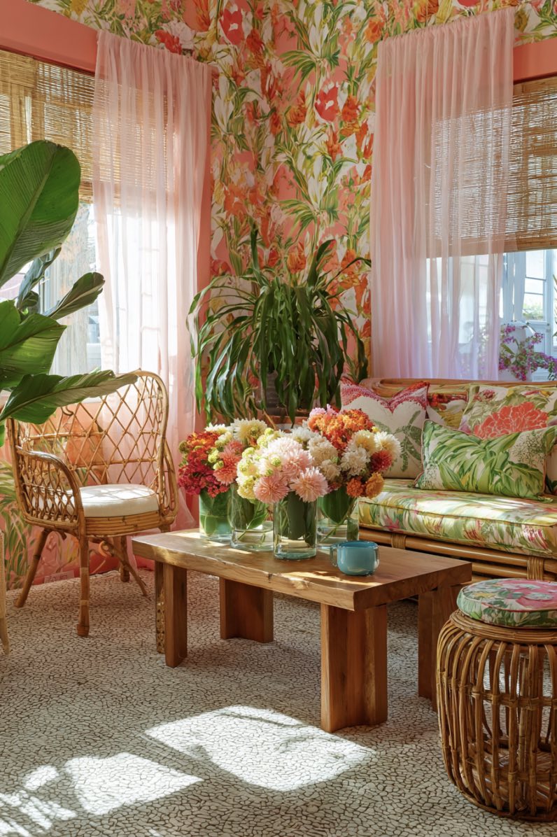 Tropical Bloom with Coastal Charm