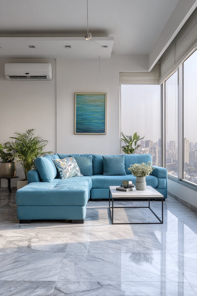 Blue Corner Comfort With Skyline Views