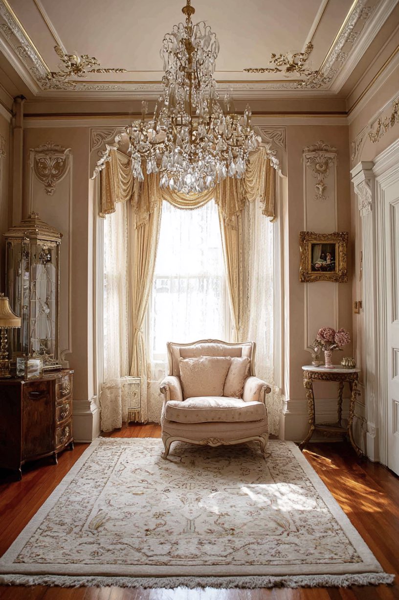 Miniature Chandelier with Crystal Drops