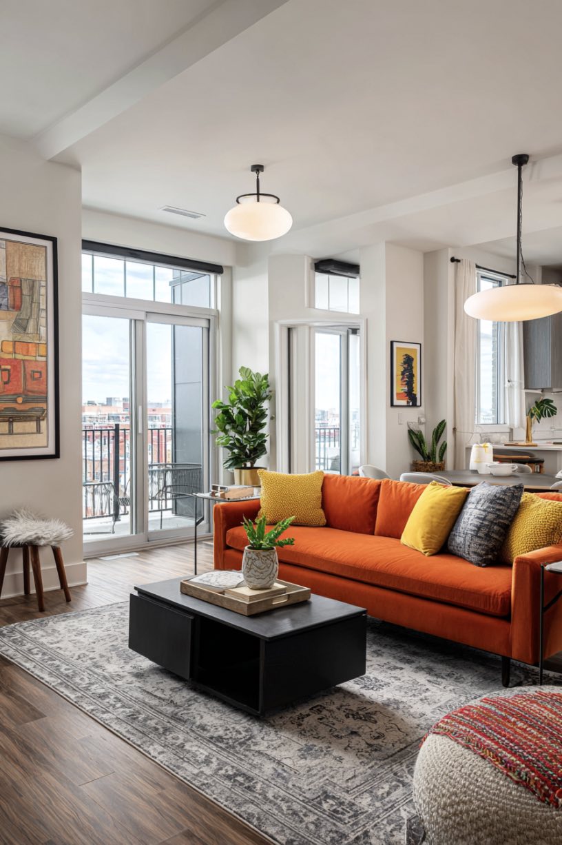 20 Orange Couch Living Room Ideas That Pop with Style 20 Orange Couch Living Room Ideas That Pop with Style