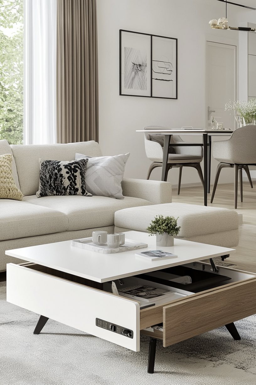Coffee Table Office Transformation