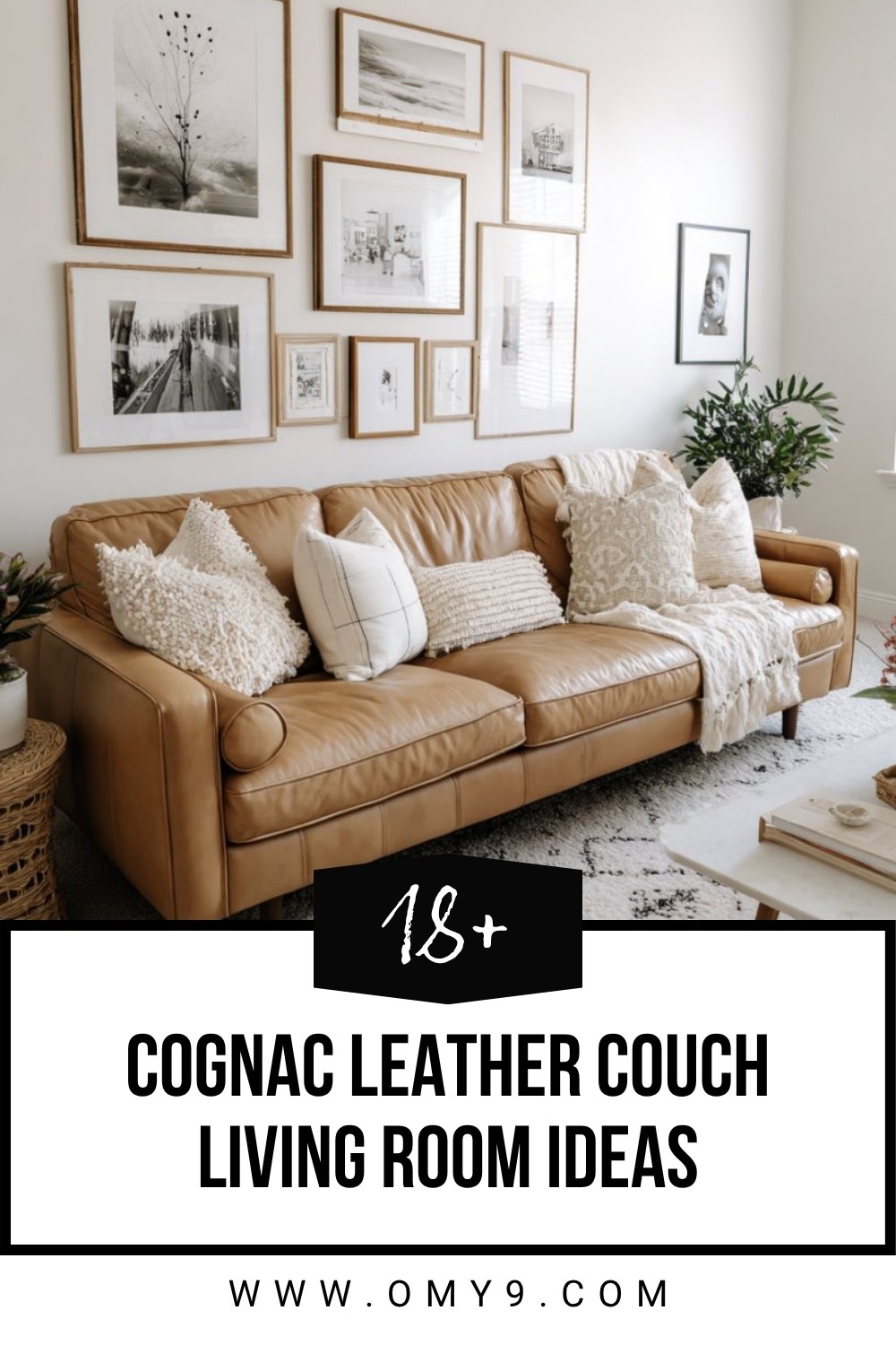Cognac Leather Couch Living Room Ideas