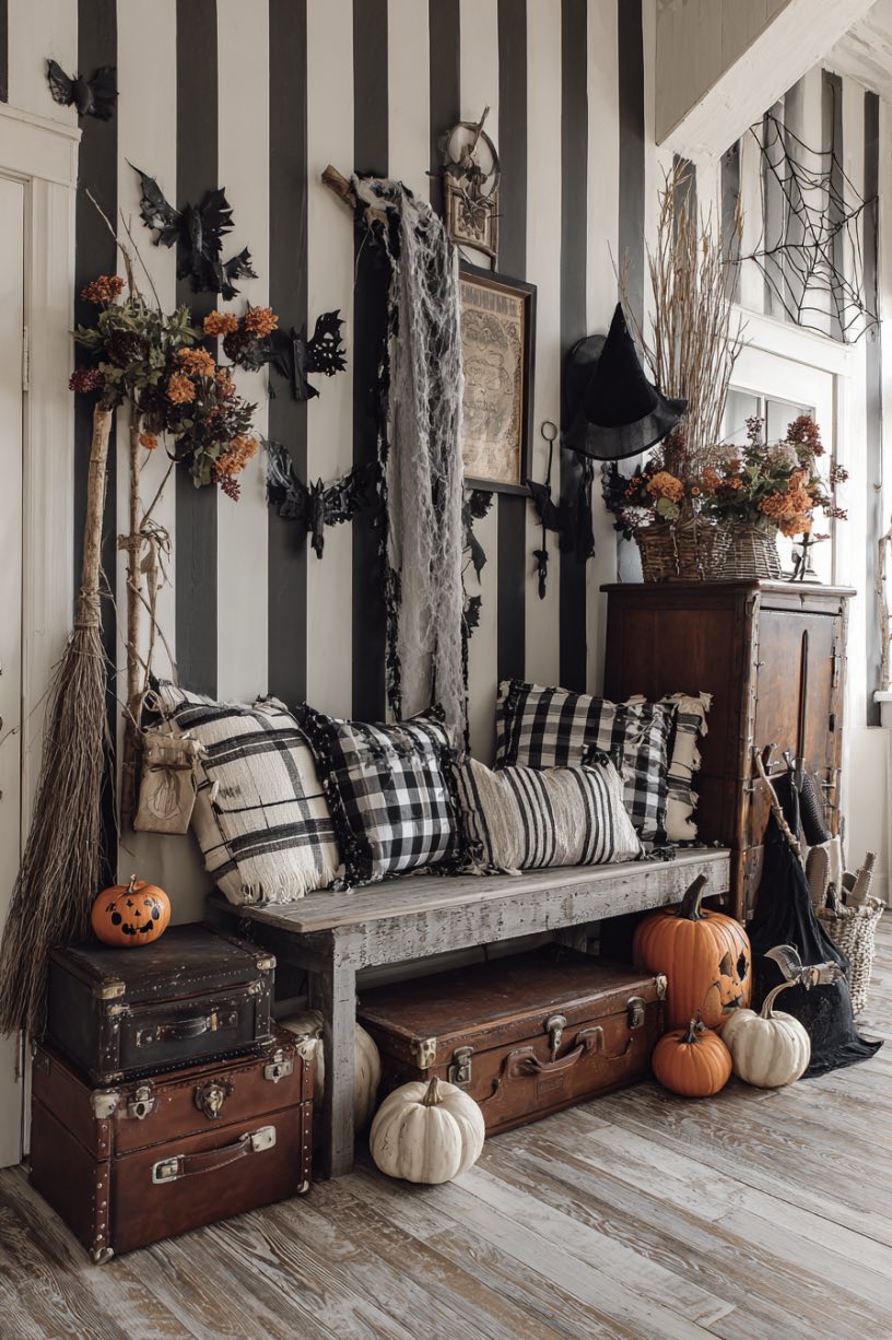 Vintage Halloween Entryway Glow