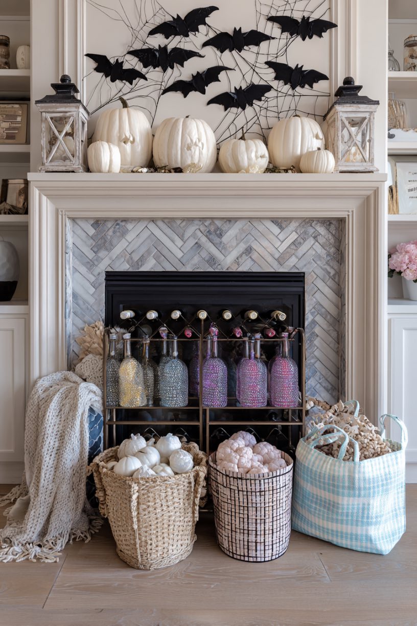Cute Spooky Fireplace Details