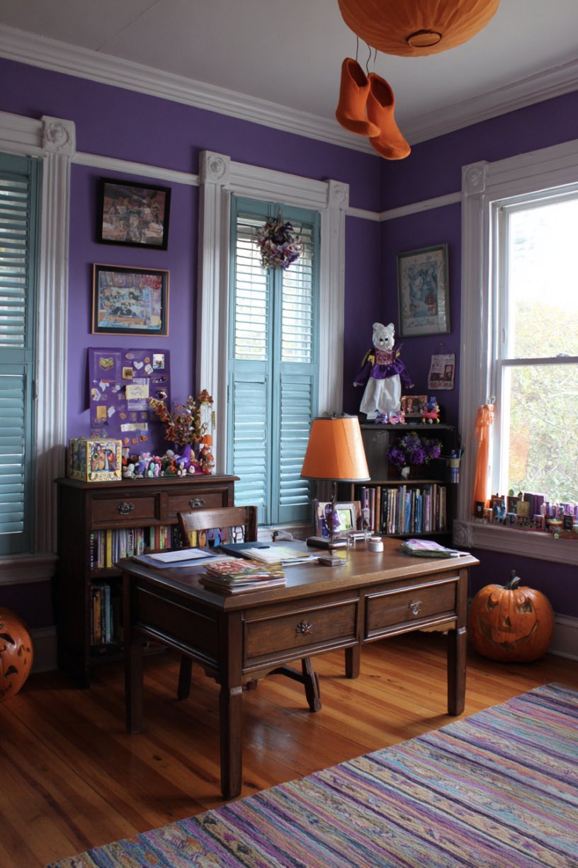 Vintage Halloween Study Corner