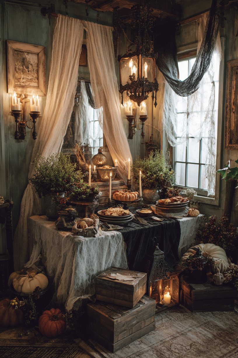 Ghostly Dessert Table